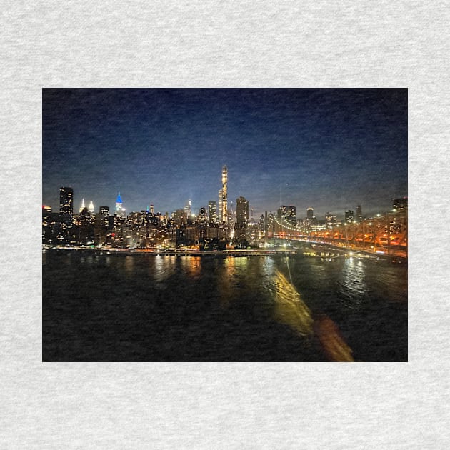 NYC Night Skyline by emiliapapaya